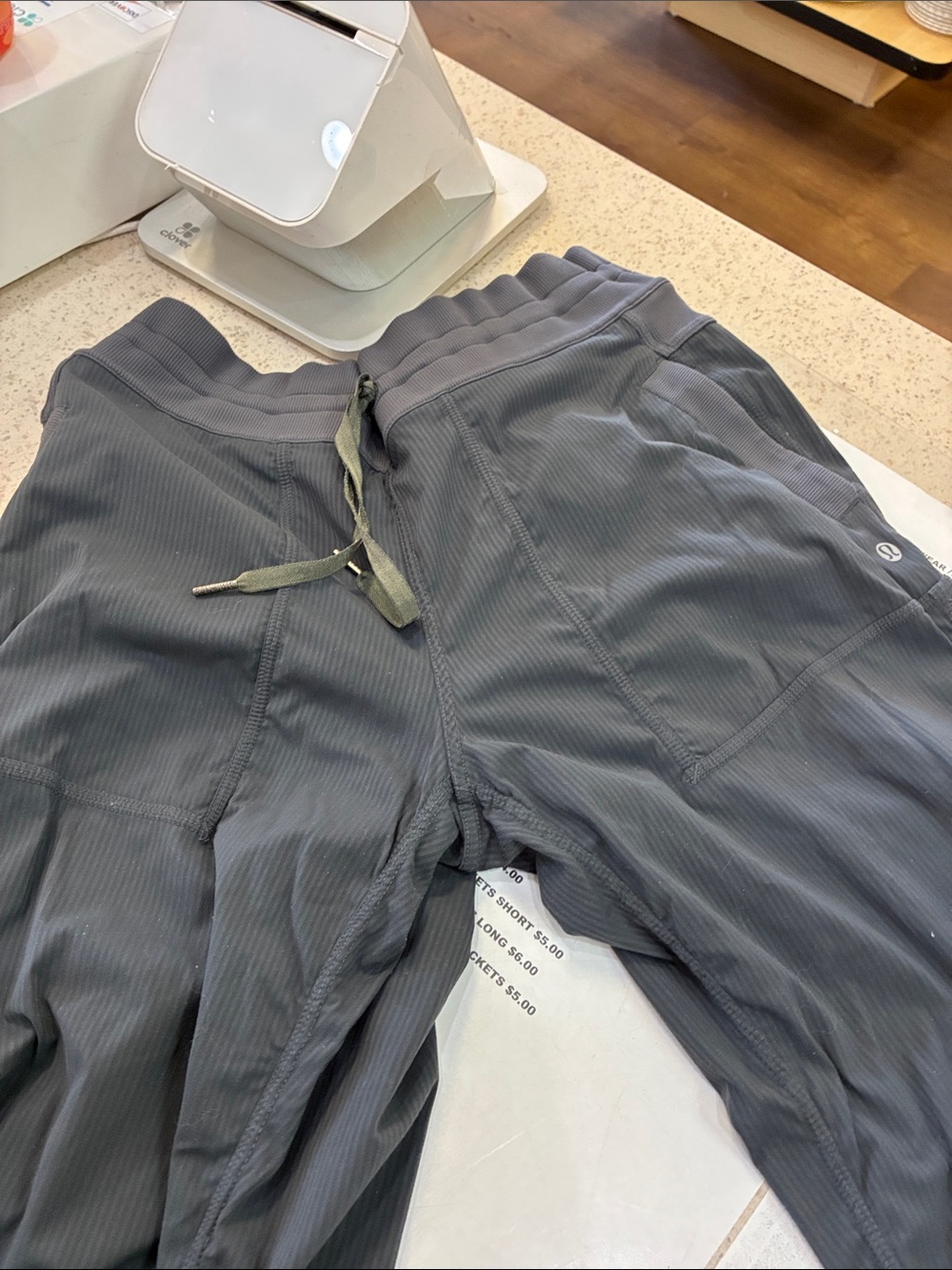 Men's Gray Drawstring Casual Pants